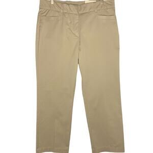 Studio Works Perfect Fit Waist Khaki Pants Beige Slimming Size 12P Short NWT